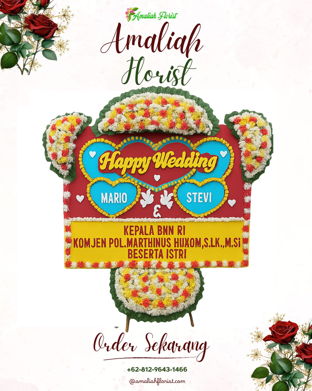 Papan Bunga Pernikahan Bagor